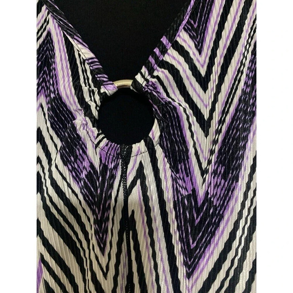 Maggie Barnes Crinkle / Pleated 2 In 1 Look Blouse Tunic Top 3X (AA37) - Picture 5 of 8